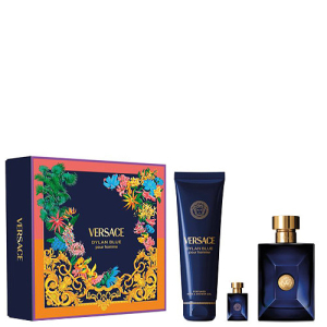 Versace Pour Homme Dylan Blue Szett - EDT 100 ml + EDT Mini 5 ml + Tusfürdő 150 ml