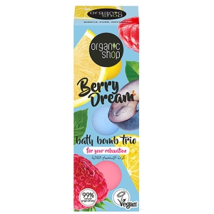 Organic Shop Berry Dream Fürdőbomba trió 3x85 g