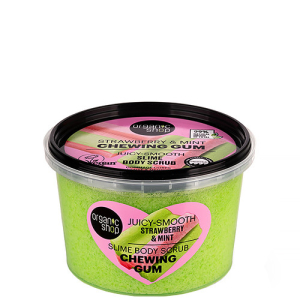 Organic Shop Chewing Gum Slime testradír eperrel és mentával 250 ml